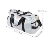 OATIPHO Bolsa De Deporte Yoga Gran Capacidad Separación Seco-húmedo para Fitness y Cortos Mano o Hombro Plateada