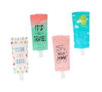 OATIPHO Bolsas Dispensadoras Para Viaje 4 Piezas 100 Ml Plegables Reutilizables Multicolor Para Champú y Loción Artículos De Tocador Portátiles