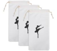 OATIPHO Bolsas para Guardar Zapatos de Baile, Juego de 3 Diseño Antidesgaste y Cordón, para Niñas en Prácticas y Ejercicios de Ballet