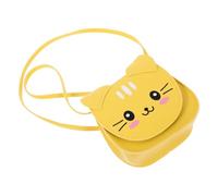 OATIPHO Bolso De Hombro De Gato para Niñas Bandolera De PU De Diseño De Gato Cartoon Monedero Cruzado para Adolescentes Accesorio Espacioso y Divertido Color Amarillo