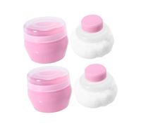 OATIPHO Borlas De Polvo Para Bebés y Niños Pequeños 2 Unidades Tamaño Pequeño Borla De Pelusa Para Aplicar Talco Corporal Después Del Baño Cuidado Delicado De Piel Viaje y Uso Diario Rosa