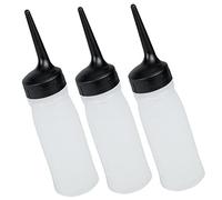 OATIPHO Botellas Aplicadoras De Tinte Cabello 3 Piezas Tamaño Pequeño Exprimibles Punta Ángulo Para Salón Profesionales y Uso Barbería