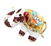 OATIPHO Broche de Elefante de Aleación Multicolor Pin Decorativo para Suéter y Ropa Broche Creativo Vintage para Mujer Accesorio Ligero para Ocasiones Obsequios y Regalos