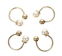OATIPHO Broche de Perla de Seguridad para Mujer Pin de Chal Metálico Dorado Conjunto 4 Piezas Uso en Cárdigans Suéteres Chaquetas Diseño Creativo Ajuste Cintura