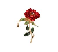 OATIPHO Broche De Rosa Con Alfileres Para El Accesorios De Decoración Para Disfraces Broches Creativos Para Mujeres Bonito Broche De Alfiler Rojo