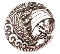 OATIPHO Broche Vikingo Barco Vintage Metal Antiguo Complemento Mujer Pin Para Mochilas Estilo Retro Color Plata Antigua Accesorio De Disfraz Diseño Único Para Uso Diario y Ocasiones Obsequios