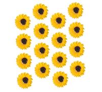 OATIPHO Cabezas De Girasol Artificiales 50 Unidades, Flores Decorativas Diy Resistentes, Diseño Realista Para Coronas, Centros De Mesa y Decoración Del Hogar