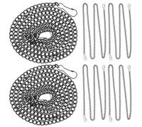 OATIPHO Cadenas Colgantes de Hierro Negras 100 Cm Gancho de Adorno, Juego de 10 Piezas para Colgar Plantas, Comederos de Pájaros y Juguetes de Jardín
