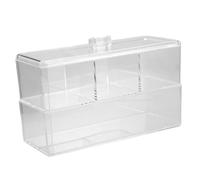 OATIPHO caja de almacenamiento a prueba de polvo baño caso torunda ranura belleza cajas organizadoras dispensador de almohadilla Organizador de hisopos de algodón el plastico
