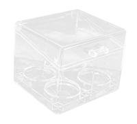 OATIPHO caja de almacenamiento de huevos de caja de esponja organizador de esponja de bosque cajas transparentes organizadoras cajas de esponjas de maquillaje