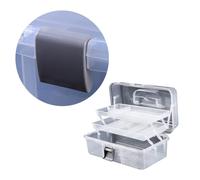 OATIPHO Caja de Almacenamiento Plegable de Tres Organizador para Guardar Herramientas de Uñas y Cosméticos Caja de Herramientas Transparente y Pequeña