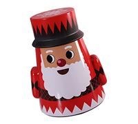 OATIPHO Caja de Hojalata de Papá Noel Navideña para Guardar Dulces Té y Galletas para Decorar la Mesa Familiar Fiestas de Invierno