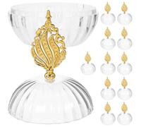 OATIPHO Caja Redonda Transparente para Dulces Apertura E Inferior 12 Unidades Decoración Dorada Adecuado para Recuerdos de Fiesta Almacenamiento Reutilizable y Obsequio para