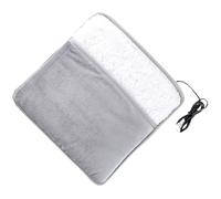 OATIPHO Calentador de Pies Eléctrico Portátil Gris 30X30 CM Cable USB Almohadilla Térmica de Tela Polar Antideslizante para Oficina Cama y Hogar Calentador Rápido y Cómodo