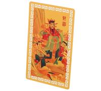 OATIPHO Carta De La Deidad De La Riqueza Amuleto Chino Carta Suerte para Protección Personal Amuleto Decorativo para Hogar
