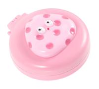 OATIPHO Cepillo de Pelo Mini Mango y Bolsa de Aire, Peine Compacto Pequeño de Abs, Cepillo de Masaje Portátil para Uso Diario y Viaje para Mujeres y Niñas, Color Rosa Queso Redondo