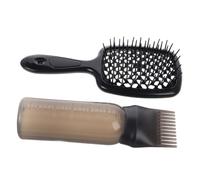 OATIPHO cepillo de pelo peine rizador peine alisador peine para desenredar secador de pelo con cepillo peine para cabello fino peine de gírelo hacia arriba peine el plastico Negro