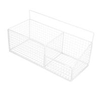 OATIPHO Cesta Colgante de Hierro en Color Blanco para Cocina y Baño, Estante Organizador sin Taladro, Soporte Multifunción para Almacenamiento y Orden en Espacios Pequeños