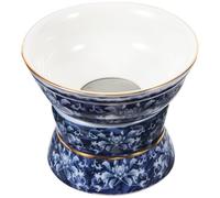 OATIPHO Colador de Té de Cerámica Azul y Blanco Filtro Fino para Hojas Infusor Pequeño para Té Diario Accesorio Funcional para Salón y Uso Doméstico Filtro Reutilizable para Kung Fu