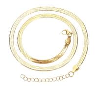 OATIPHO Collar De Cadena De Hueso De Serpiente Plana Para Mujeres y Niñas Joyería De Inoxidable Cadena Clavicular Elegante y Chic
