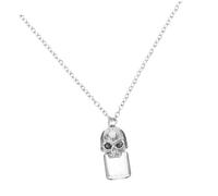 OATIPHO Collar De Colgante De Esqueleto Urna Para Cenizas De Mascotas Joyería Crematoria Gótica Recuerdo Para Hombres y Mujeres Collar Función De Memoria De Mascotas