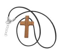 OATIPHO Collar de Cruz de Madera Natural para Hombre y Mujer, Colgante Religioso de Madera Recta, Joyería Espiritual para Bautismo y Regalos Navideños, Accesorio Cómodo y Artesanal