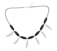 OATIPHO Collar Tribal con Colgante de Diente de Resina Ajustable Joyería para Hombres y Mujeres Accesorio para Disfraces de Hombre Cavernas y Halloween