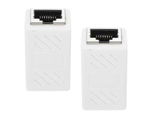 OATIPHO Conector Rj45 Extensor Ethernet Cat5e Cat6 Adaptador para Redes Cable LAN Color Claro 2 Piezas Uso Informático Compatible con Pcs y Enrutadores