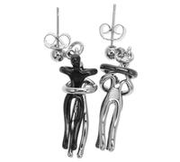 OATIPHO Conjunto De Collar y Pendientes Para Mujer Diseño Creativo De Pareja Abrazando Joyería Elegante Para Fiesta y Regalo Romántico