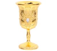 OATIPHO Copa de Cáliz Diseño Retro y Elegante Vintage de Cobre Dorado Alta Realza el Sabor del Vino para Uso en Casa y Ocasiones Obsequios