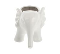 OATIPHO Copa de Cerámica Artesanal Forma de Elefante Blanco, Taza Decorativa para Cócteles y Bebidas Hogar, Vaso Único para Bar y Uso Doméstico, Tamaño Cómodo y Superficie Lisa