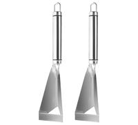 OATIPHO Cortadores de Frutas y Verduras 2 Piezas, Acero Inoxidable, Diseño Triangular para Tallado y Decoración de Frutas, Cortador Portátil para Cocina y Restaurante, Herramienta Manual