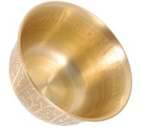 OATIPHO Cuenco Decorativo de Cobre Dorado Pequeño, Tazón para Adoración Budista y Ofrendas, Vajilla Artesanal y Decoración del Hogar, Cuenco Metálico para Rituales y Ceremonias