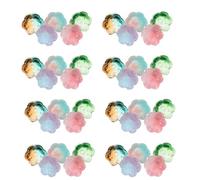 OATIPHO Cuentas de Vidrio Soplado Forma de Flor de Lirio Degradado 100 Piezas Multicolor para Bisutería DIY Abalorios Decorativos para Pulseras y Collares Artesanales