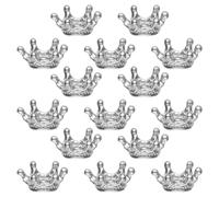 OATIPHO Cuentas Espaciadoras de Aleación Forma de Tiara Orificio Grande Color Plata Brillante 50 Piezas para Hacer Joyería Dijes de Tiara para Pulseras y Manualidades