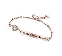 OATIPHO De Acero Inoxidable Letras Personalizadas Para Mujer Pulsera Not Sisters by but Sisters by Heart Rosa Dorado Para y Ocasiones Especiales