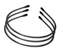 OATIPHO Diadema Antideslizante Unisex Espiral Forma De Onda 3 Piezas Para Cabello Largo y Flequillo Color Negro, Aro Deportivo Práctico Para Uso Ejercicio y Rutinas Diarias