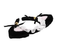 OATIPHO Diadema Cosplay de Lolita Orejas de Gato Negras y Rosas, Accesorios Cabello para Fiestas, Diadema de Sirvienta Lazo de Encaje, Tocado Cómodo y para Niñas y Mujeres