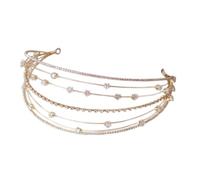 OATIPHO Diadema De Boda Clásica Tocado De Novia Cristales Accesorio De Pelo Dorado
