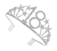 OATIPHO Diadema de Cumpleaños con Gemas de Imitación Diadema Brillante para Fiesta Adorno Versátil para Tarta de Cumpleaños Tocado Festivo para Niñas y Mujeres