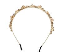 OATIPHO Diadema De Gemas Dorados Aro De Moda Cabello Diadema Ancha Gemas De Imitación Para Decoración De Cabello Eventos De Fiesta Para Mujer