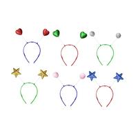 OATIPHO Diademas de Cabeza Corazones y Estrellas 12 Unidades Tamaño Infantil Espuma Ligera para Niñas Fiestas Cumpleaños y Navidad Color Aleatorio Estilo Aleatorio