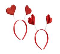 OATIPHO Diademas de Corazón para Mujer 2 Piezas, Accesorios Cabello en Plástico y Tela, Tocados para Fiestas y Bodas, Suministros para San Valentín y Celebraciones Obsequios