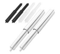 OATIPHO Eje Extensible para Portarrollos de Papel Higiénico Varilla de Resorte Ajustable Repuesto 6 Piezas Cromo Negro y Blanco Compatible Rollos Estándar para Baño