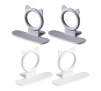 OATIPHO Elevador de Tapa de Inodoro 4 Piezas, Manijas sin Contacto para Baño, Accesorios de Silicona en Gris y Blanco, Prácticos para Abrir Asiento Wc en Hogares y Hoteles