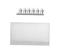 OATIPHO Envolturas de Fibra de Vidrio para Uñas y Pinzas para Extensión, Kit de 10 Piezas y 6 Pinzas Plateadas, Tamaño Estándar, para Manicura Profesional y Uso Doméstico, Adecuado