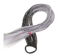 OATIPHO Extensiones De Cabello Trenzado Sintético Para Niñas, 1 Unidad, Tamaño Mediano, Multicolor, Banda Elástica, Uso Diario y Fiestas, Accesorio Para Peinados Coloridos