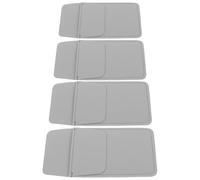 OATIPHO Funda para Bolígrafo de Piel Sintética Gris Protector de Bolsillo para Camisa Set de 4 Unidades Compactas para Viaje y Oficina Organizador Portátil Resistente Bordes Reforzados