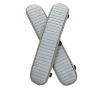 OATIPHO Funda para Reposabrazos de Silla de Oficina 45X10 CM Par de Almohadillas de Felpa Gris Tiras Ajustables y Diseño Antideslizante Cojines Cómodos para Sillas Ergonómicas y