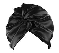 OATIPHO Gorro De Baño De Microfibra Con Ala De Seda Sintética Para Mujer Gorro De Ducha Grande Con Rizos Gorro De Ducha Para Funda Para Dormir Con Forro Impermeable De Satén Negro